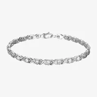 4 1/4 CT. T.W. Cubic Zirconia Sterling Silver Infinity Tennis Bracelet