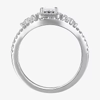 Womens 3 CT. T.W. Cubic Zirconia Sterling Silver Curved Bridal Set