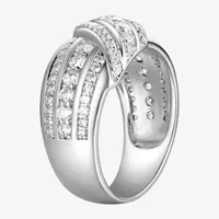 5.5MM 2 1/2 CT. T.W. Cubic Zirconia Sterling Silver Round Band