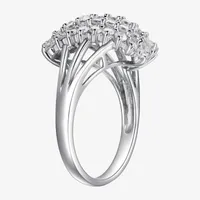 Womens 1/4 CT. T.W. Cubic Zirconia Sterling Silver Oblong Cocktail Ring