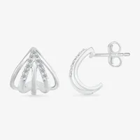 1/8 CT. T.W. Mined White Diamond Sterling Silver 12mm Stud Earrings