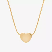 Bijoux Bar Delicates 16 Inch Link Heart Pendant Necklace