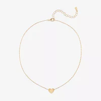 Bijoux Bar Delicates 16 Inch Link Heart Pendant Necklace