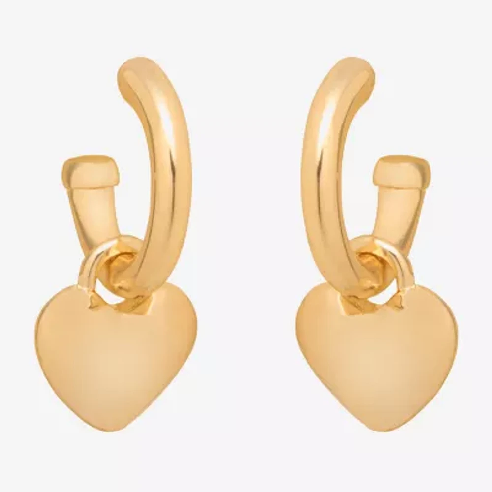 Bijoux Bar Delicates Heart Hoop Earrings