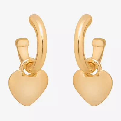 Bijoux Bar Delicates Heart Hoop Earrings