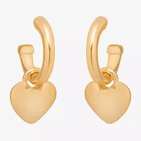 Bijoux Bar Delicates Heart Hoop Earrings