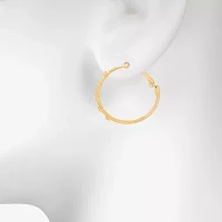 Bijoux Bar Delicates Gold Tone Glass Round Hoop Earrings