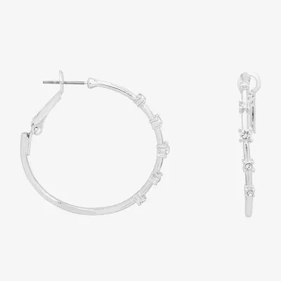 Bijoux Bar Delicates Delicates Glass Round Hoop Earrings