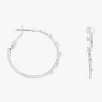 Bijoux Bar Delicates Delicates Glass Round Hoop Earrings