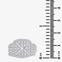 Womens CT. T.W. Natural Diamond 10K White Gold Cushion Bridal Set