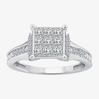Womens 1 1/4 CT. T.W. Natural White Diamond 10K Gold Engagement Ring