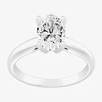 2 CT.Lab-Grown (I / SI2) Diamond Oval-cut Solitaire Engagement Ring 14K Gold