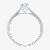 (I-J / I1) Womens 1/2 CT. Lab Grown White Diamond 10K Gold Round Solitaire Engagement Ring