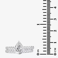 (H-I / SI1-SI2) Signature By Modern Bride Womens 2 1/2 CT. TW. Lab Grown White Diamond 14K Gold Pear Bridal Set