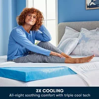 Serta 3 Soothing Cool Memory Foam Mattress Topper