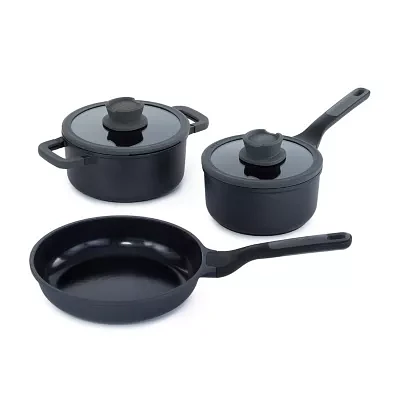 BergHOFF Leo Stone+ Ceramic Non-Stick 5-pc. Cookware Set