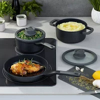 BergHOFF Leo Stone+ Ceramic Non-Stick 5-pc. Cookware Set