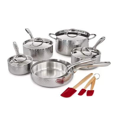 BergHOFF Vintage Tri-Ply 18/10 Stainless Steel Hammered 13-pc. Cookware Set