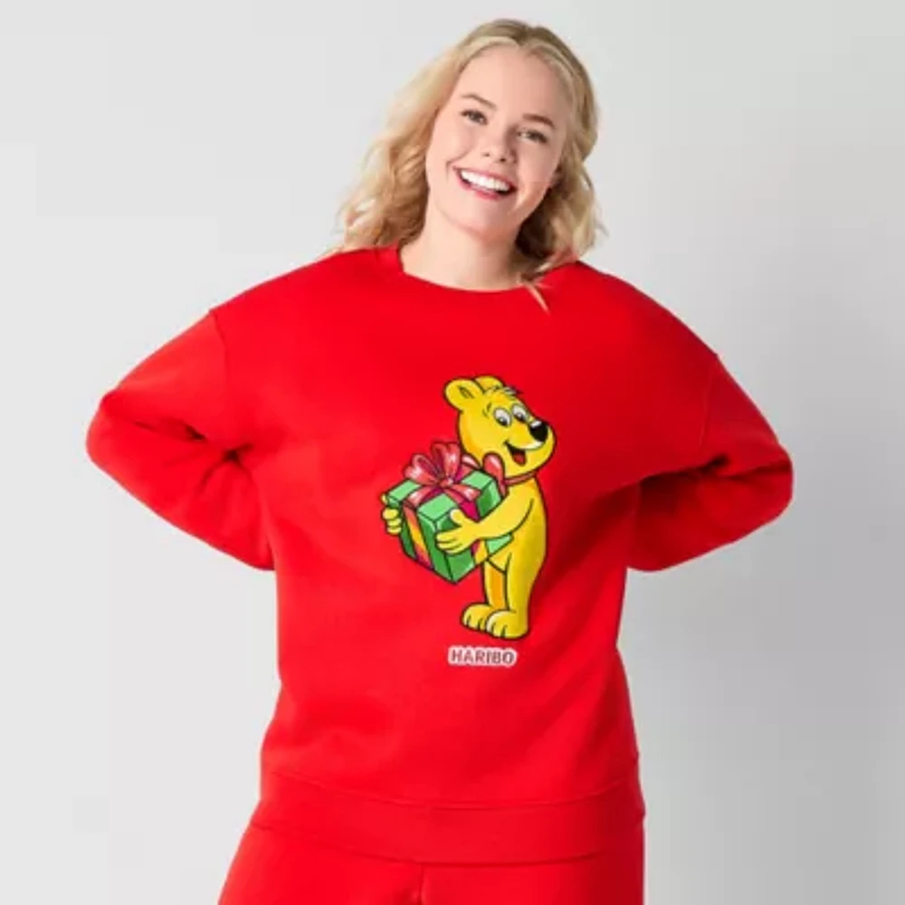 JCPenney x HARIBO Womens Juniors Plus Long Sleeve Sweatshirt