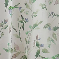 Martha Stewart Kensington Garden Print Rod Pocket Light-Filtering Set of 2 Curtain Panels