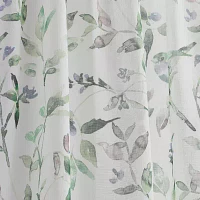 Martha Stewart Kensington Garden Print Rod Pocket Light-Filtering Set of 2 Curtain Panels