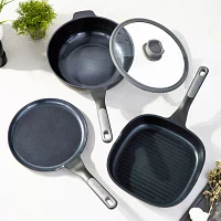 BergHOFF Leo Stone+ Ceramic Non-Stick 4-pc. Cookware Set