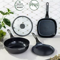 BergHOFF Leo Stone+ Ceramic Non-Stick 4-pc. Cookware Set