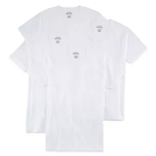 Stafford Heavyweight Mens 4 Pack Short Sleeve Crew Neck T-Shirt | White | Regular Medium | Undershirts T-shirts | Tag Free|Preshrunk|Multi-pack