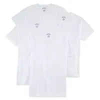 Stafford Dry + Cool Mens 4 Pack Short Sleeve V Neck Moisture Wicking T-Shirt Big