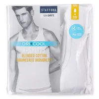 Stafford Dry + Cool Mens Tall 4 Pack Quick Tank