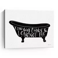 Lumaprints Bathroom Puns I Black Giclee Canvas Art