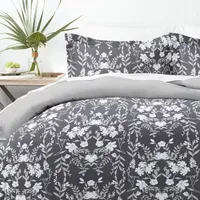 Casual Comfort Secret Garden Pattern Oversized Reversible Duvet Cover Set