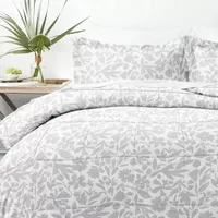 Casual Comfort Premium Down Alternative Abstract Garden Patterned Comforter Set