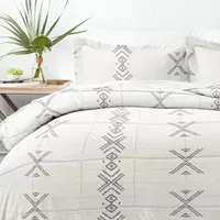 Casual Comfort Premium Down Alternative Urban Stitch Patterned Comforter Set