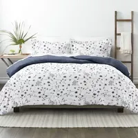 Casual Comfort Premium Down Alternative Forget Me Not Reversible Comforter Set