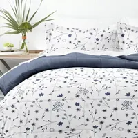 Casual Comfort Premium Down Alternative Forget Me Not Reversible Comforter Set