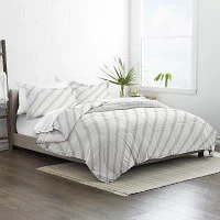 Casual Comfort Premium Down Alternative Distressed Stripe Reversible Comforter Set