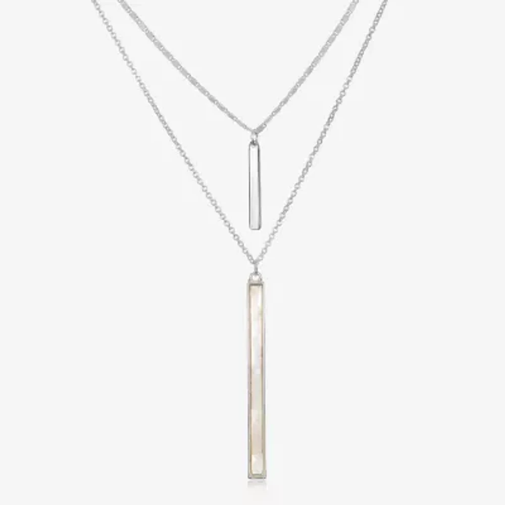 Bijoux Bar 30 Inch Link Rectangular Chain Necklace