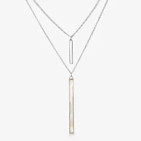 Bijoux Bar 30 Inch Link Rectangular Chain Necklace