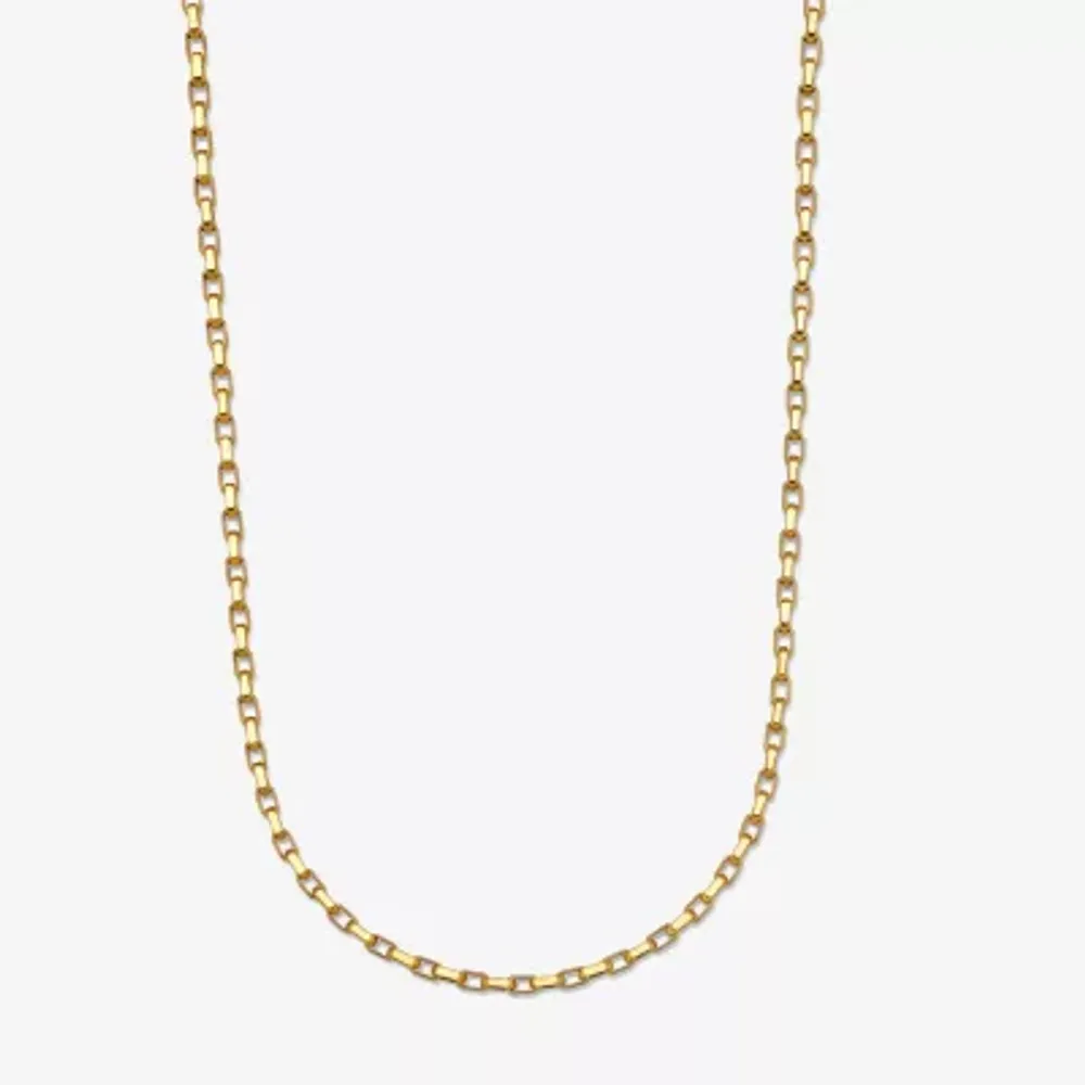 Unisex Adult 14K Gold 24 Inch Box Chain Necklace