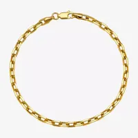 14K Gold Hollow Link Chain Bracelet