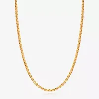 14K Gold Inch Hollow Box Chain Necklace