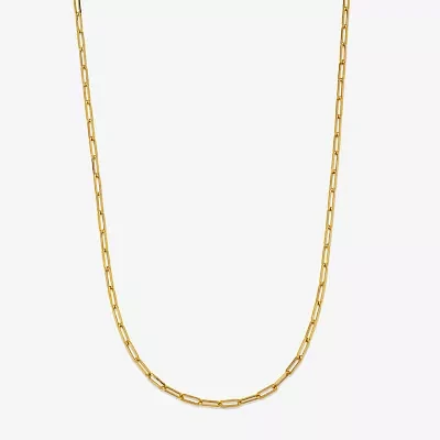 Womens 18 - 20 Inch 14K Gold Link Necklace Paperclip