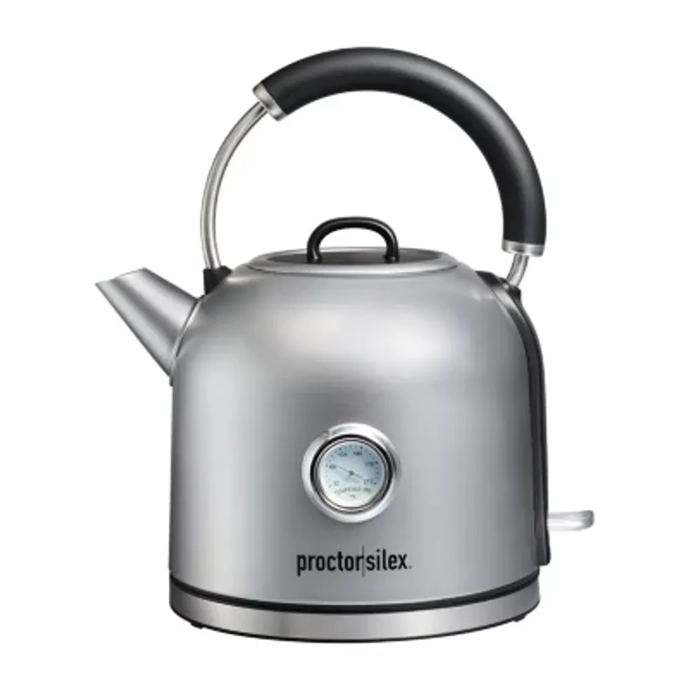 KENMORE 1.7L Cordless 6-Cup Electric Kettle in Silver with 6