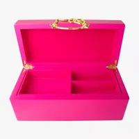 Hello Kitty Gold Icon Pink Wood Jewelry Box