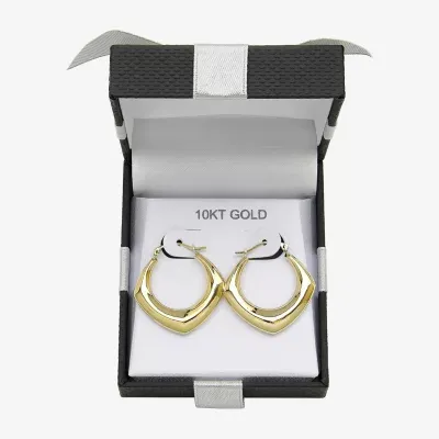 10K Gold 26mm Square Hoop Earrings
