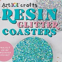 Art 101 Crafts Resin Glitter Coasters with 23 Pieces