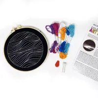 Art 101 Crafts Embroidery Art Kit with 3 Embroidery Hoops and Designs