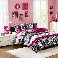 Mi Zone Gemma Zebra Comforter Set with decorative pillow