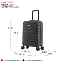 Inusa Trend 20" Hardside Lightweight Luggage